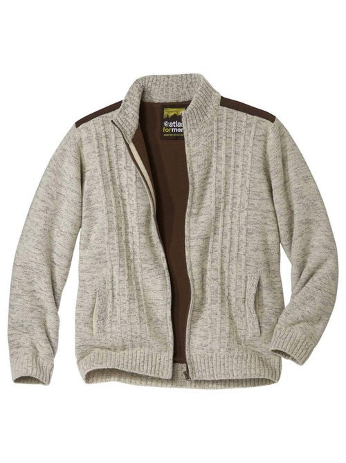 Blouson Tricot Casual Doublé Polaire - Atlas For Men - Kiabi