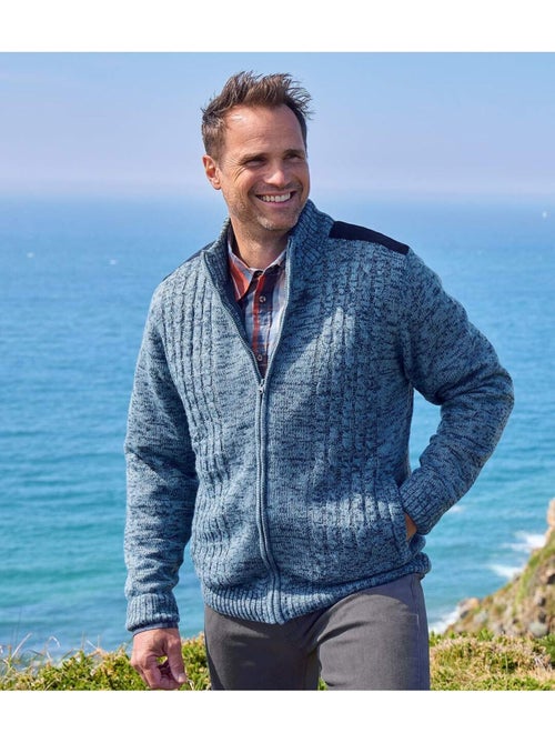 Blouson tricot doublé polaire - atlas for men - Kiabi Blouson tricot doublé polaire - atlas for men - Kiabi