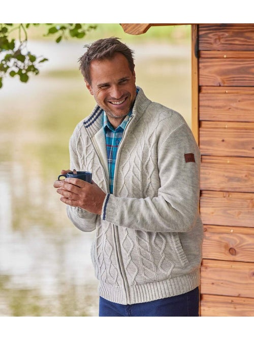 Blouson Tricot Doublé Polaire Outdoor  - ATLAS FOR MEN - Kiabi