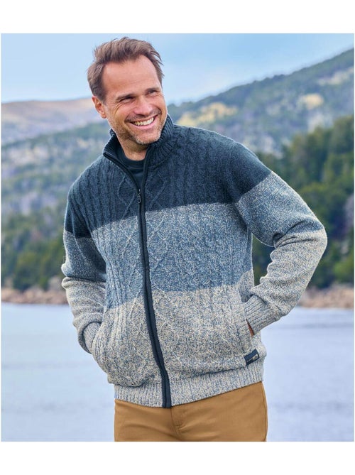 Blouson tricot doublé sherpa mountain - atlas for men - Kiabi Blouson tricot doublé sherpa mountain - atlas for men - Kiabi