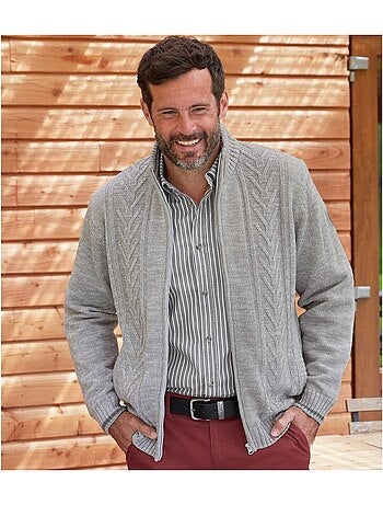 Blouson Tricot Doublé Sherpa Oudoor - ATLAS FOR MEN