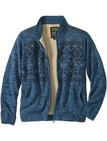 Blouson Tricot Jacquard Doubl? Sherpa? - ATLAS FOR MEN