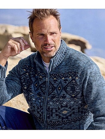 Blouson Tricot Jacquard Doubl? Sherpa? - ATLAS FOR MEN