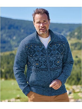 Blouson Tricot Jacquard Doubl? Sherpa? - ATLAS FOR MEN