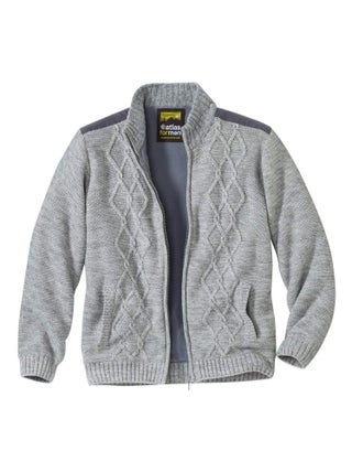 Blouson Tricot Zippé Doublé Polaire  - ATLAS FOR MEN