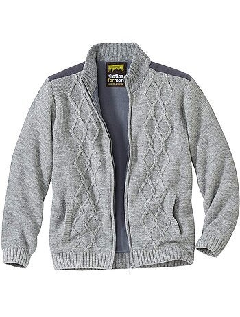 Blouson tricot zippé doublé polaire - atlas for men