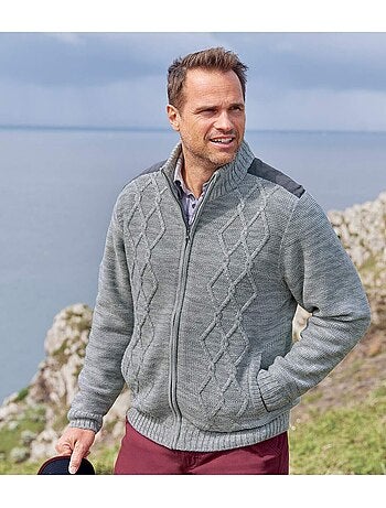 Blouson tricot zippé doublé polaire - atlas for men