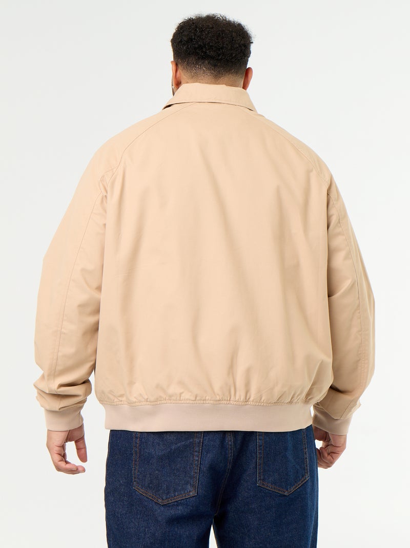 Blouson uni court Beige - Kiabi