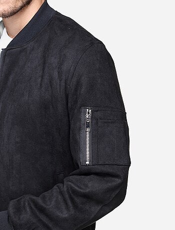 Blouson uni en suédine