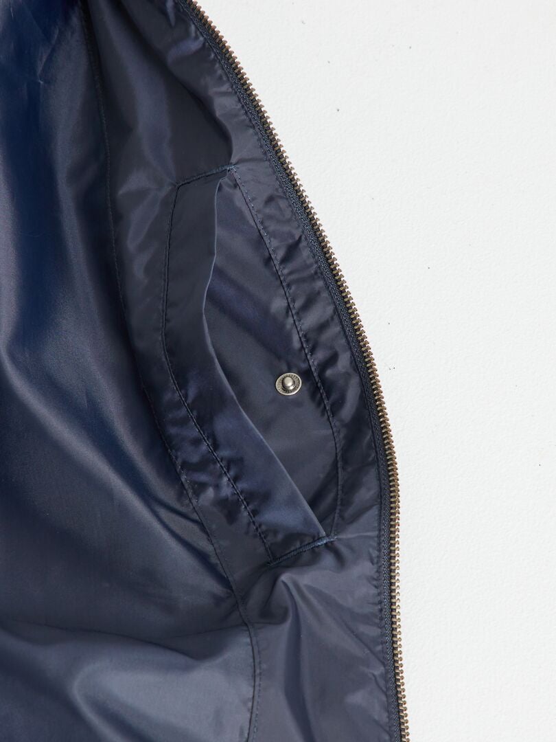 Blouson uni léger Bleu - Kiabi