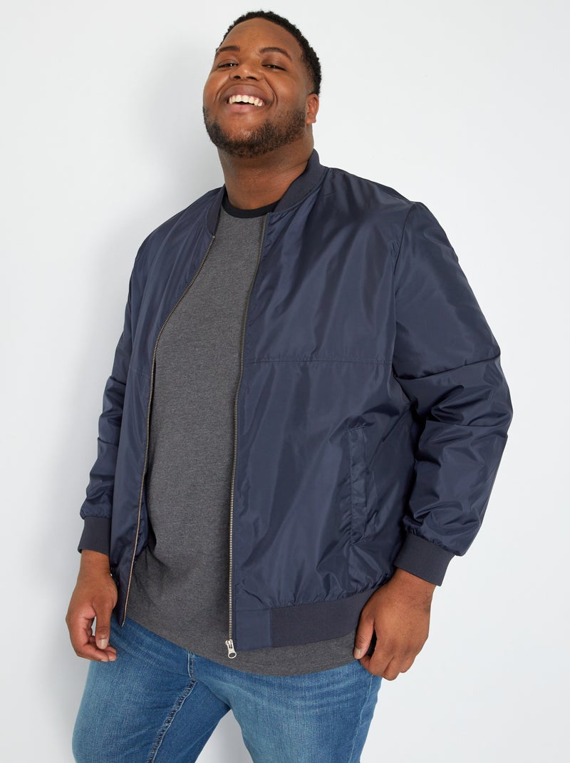 Blouson uni léger Bleu - Kiabi