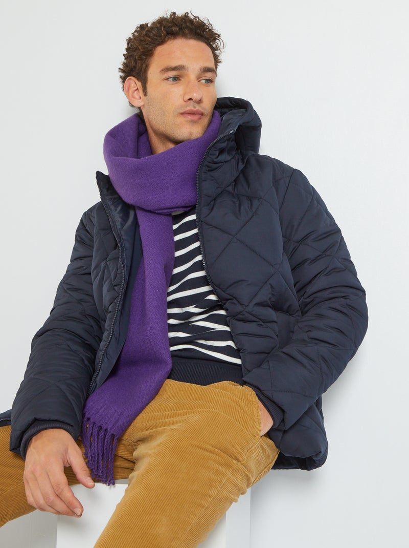 Blouson uni matelassée Bleu - Kiabi