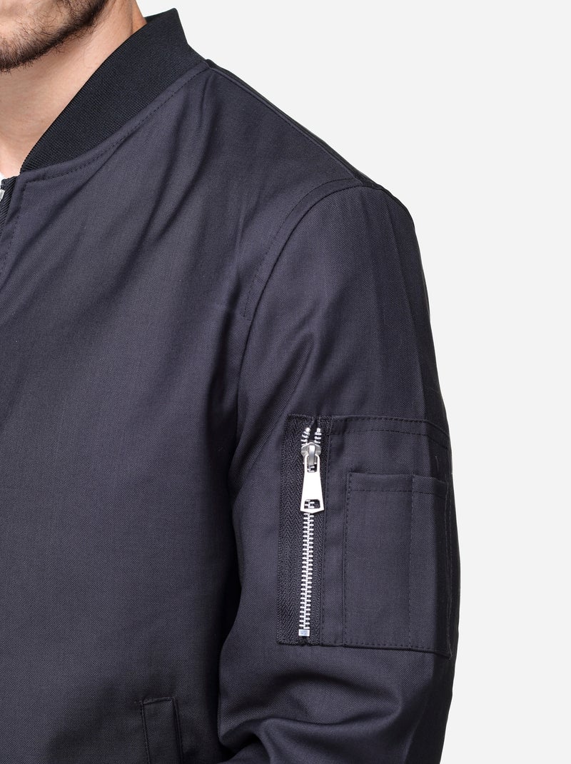Blouson uni Noir - Kiabi