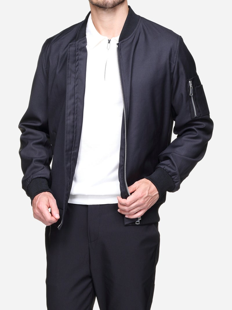 Blouson uni Noir - Kiabi