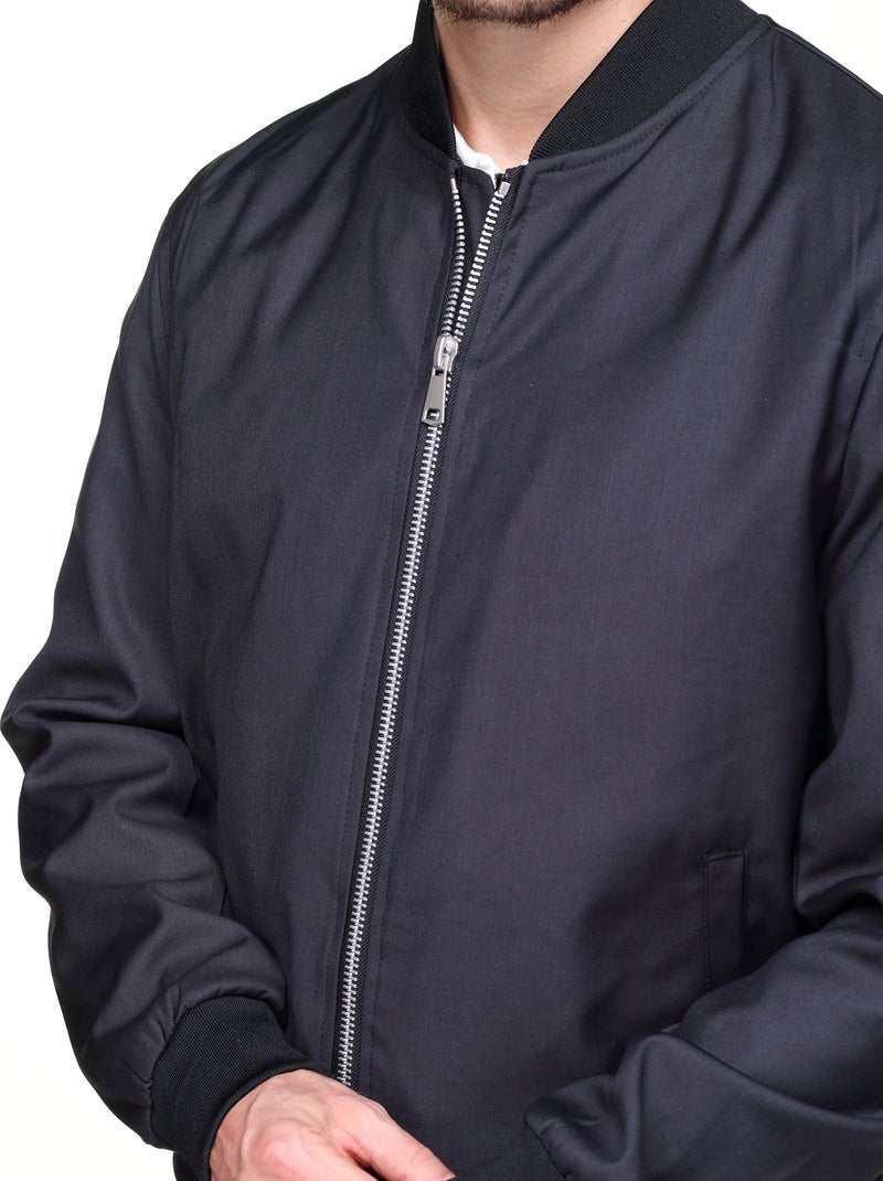 Blouson uni Noir - Kiabi