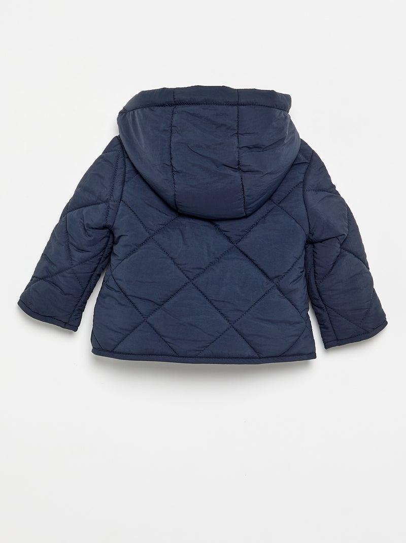 Blouson zippé à capuche Bleu - Kiabi