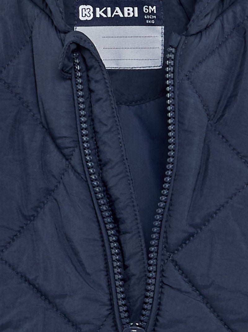 Blouson zippé à capuche Bleu - Kiabi