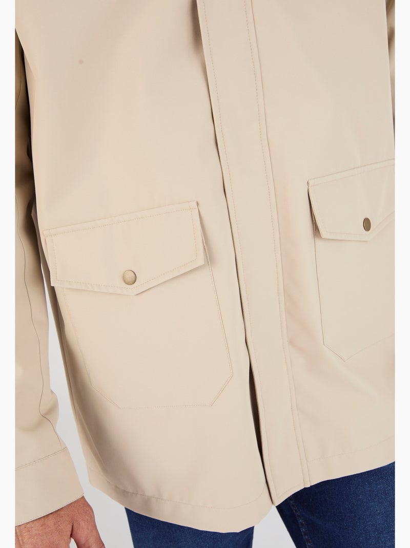 Blouson zippé col velours - Damart Marron - Kiabi