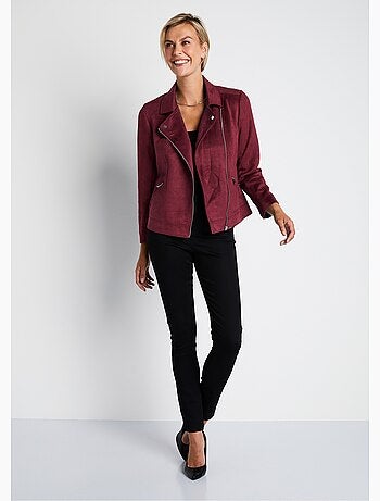 Blouson zippé court tissu suédé - AFIBEL