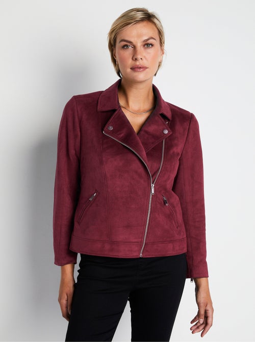 Blouson zippé court tissu suédé - AFIBEL - Kiabi