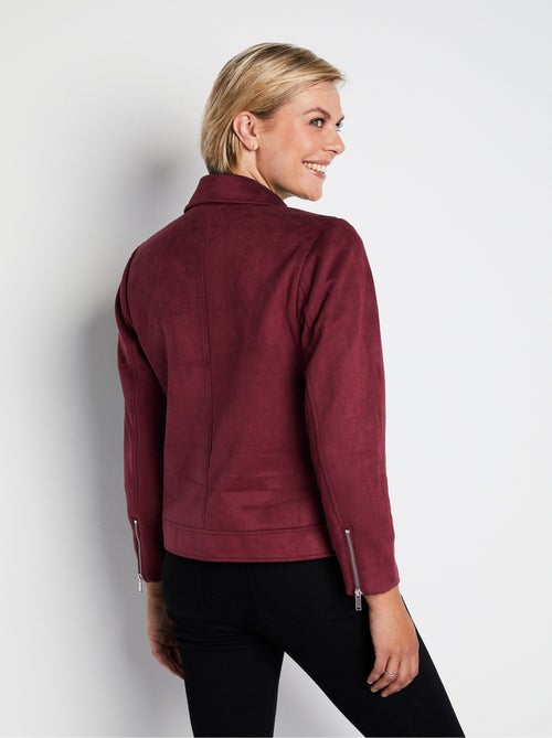 Blouson zippé court tissu suédé - AFIBEL - Kiabi