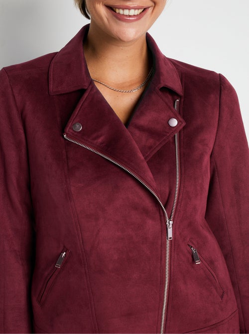 Blouson zippé court tissu suédé - AFIBEL - Kiabi