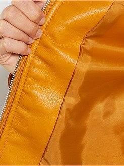 Blouson zippé en simili - Kiabi