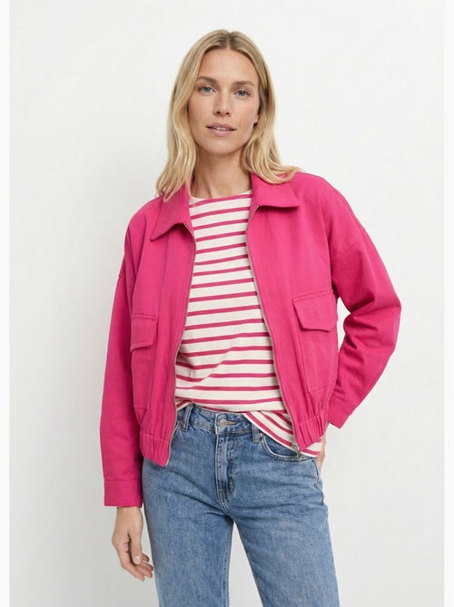 Blouson zippé en toile, taille resserrée - AFIBEL - Kiabi