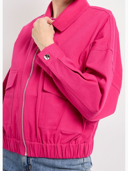 Blouson zippé en toile, taille resserrée - AFIBEL - Kiabi