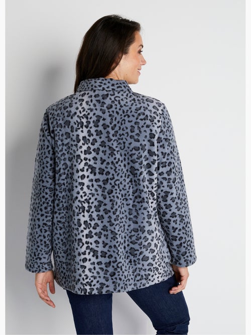 Blouson zippé maille polaire imprimée - Afibel - Kiabi
