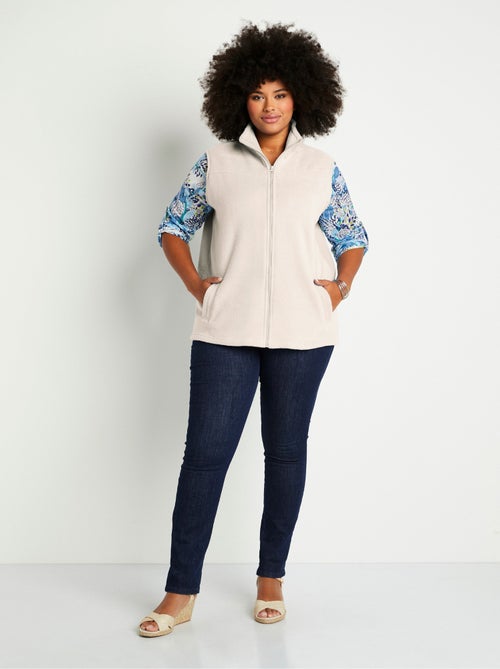 Blouson zippé sans manches polaire - Afibel - Kiabi