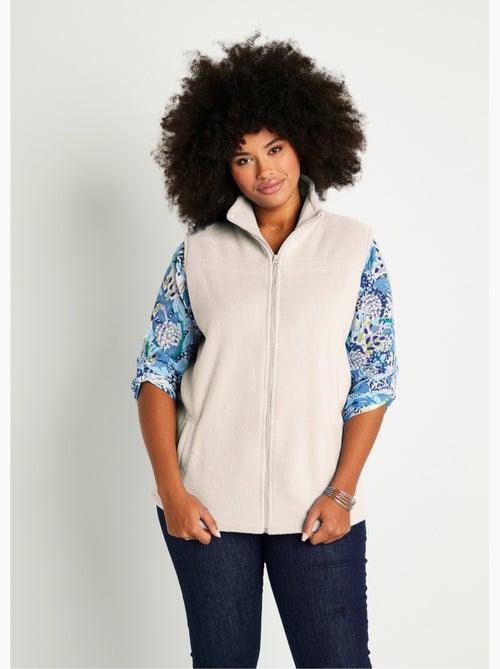 Blouson zippé sans manches polaire - Afibel - Kiabi