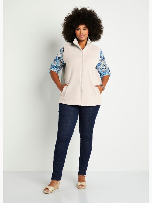 Blouson zippé sans manches polaire - Afibel - Kiabi