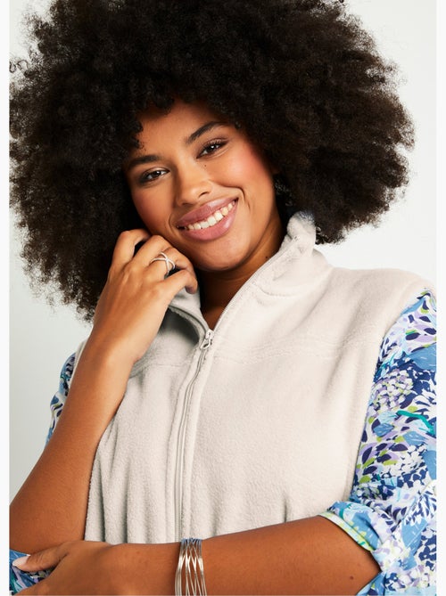 Blouson zippé sans manches polaire - Afibel - Kiabi