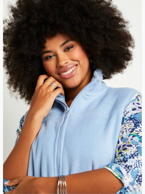 Blouson zippé sans manches polaire - Afibel - Kiabi