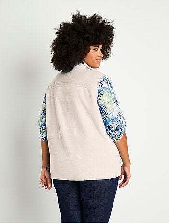 Blouson zippé sans manches polaire