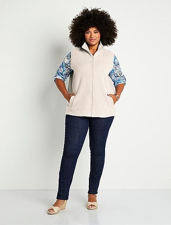 Blouson zippé sans manches polaire