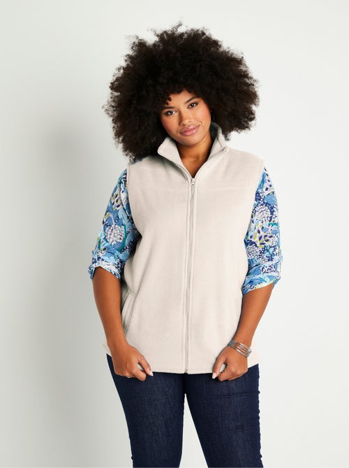Blouson zippé sans manches polaire - Kiabi