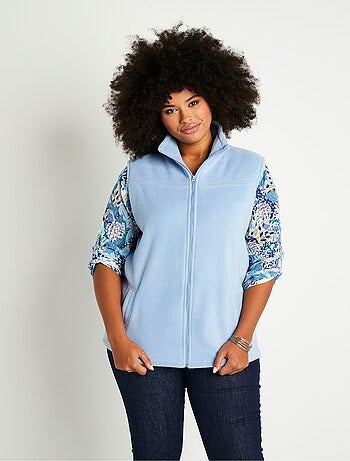 Blouson zippé sans manches polaire