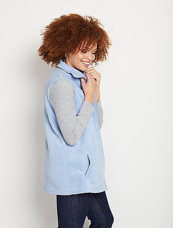 Blouson zippé sans manches polaire