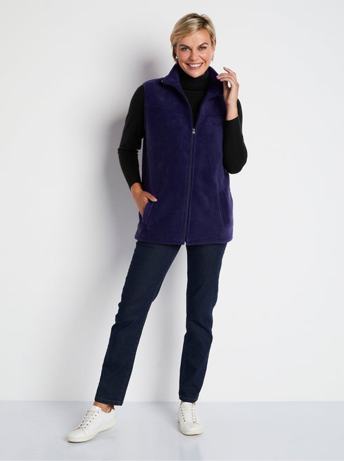 Blouson zippé sans manches polaire - Kiabi