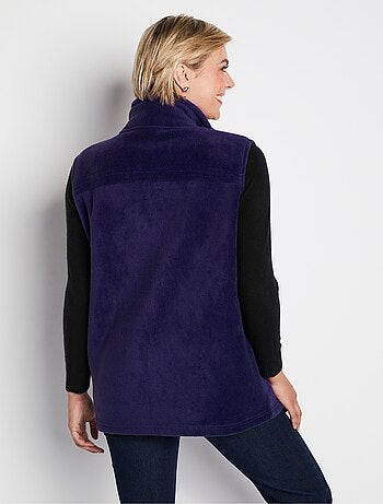 Blouson zippé sans manches polaire