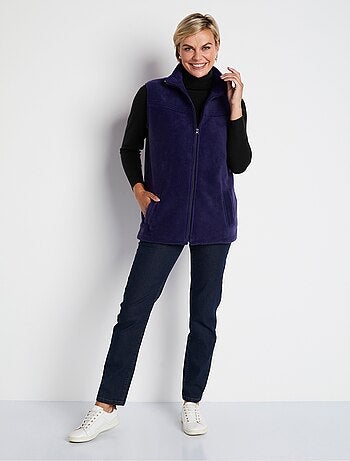 Blouson zippé sans manches polaire