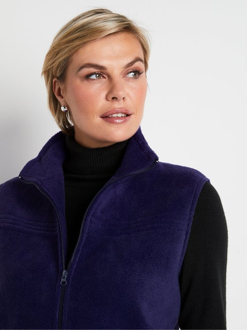 Blouson zippé sans manches polaire - Kiabi