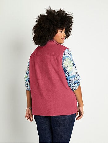 Blouson zippé sans manches polaire