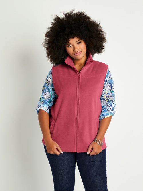 Blouson zippé sans manches polaire - Kiabi