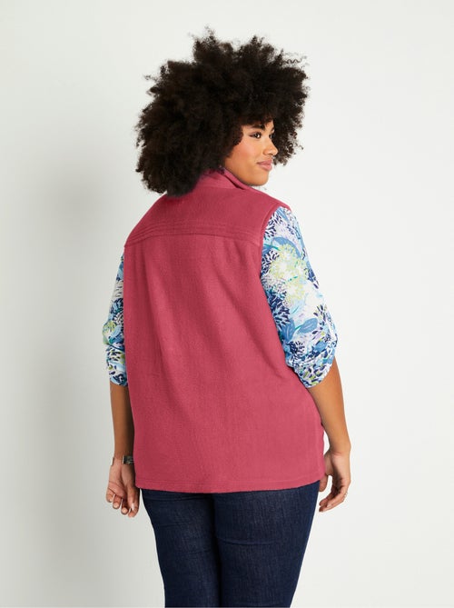 Blouson zippé sans manches polaire - Kiabi
