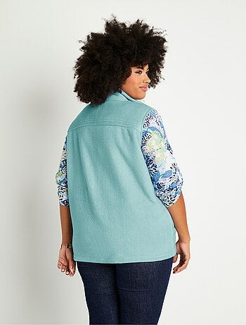 Blouson zippé sans manches polaire