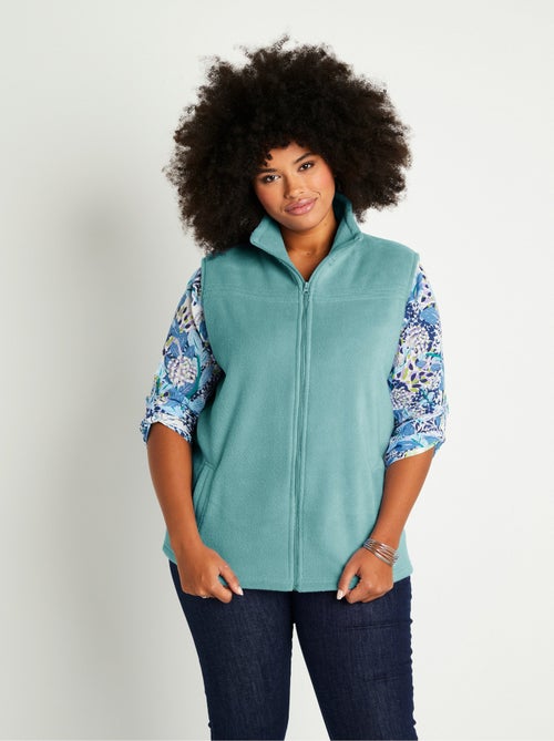 Blouson zippé sans manches polaire - Kiabi