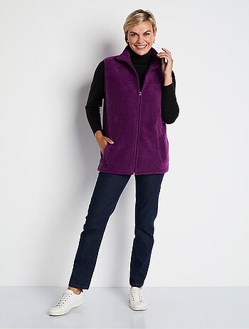 Blouson zippé sans manches polaire